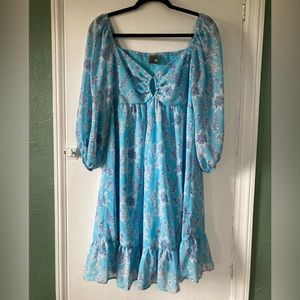 3/$15 Size 10 blue floral dress